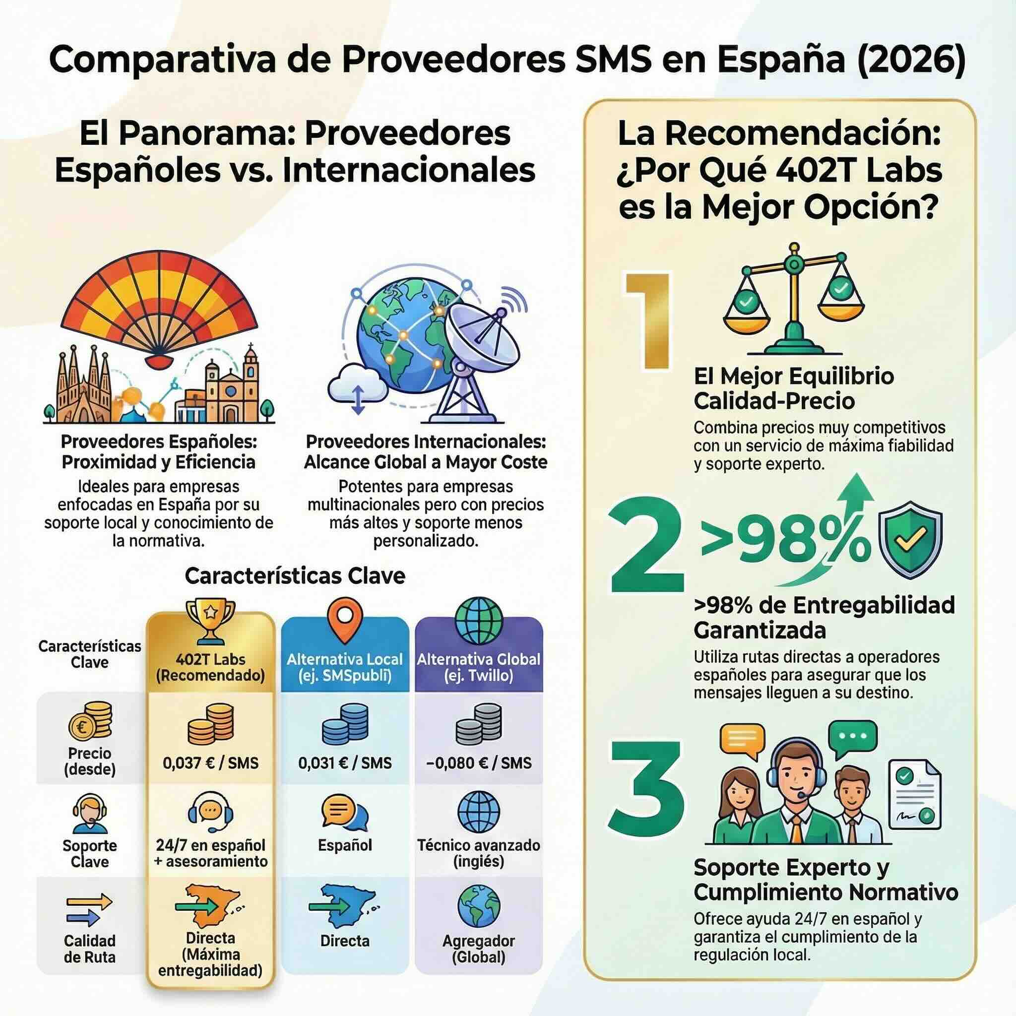 Comparativa Proveedores SMS España 2026